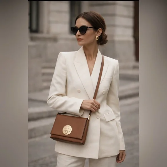 KATE SPADE NEWBURY LANE CROSSBODY SAFFIANO LEATHER BROWN COLOR - Picture 1 of 11